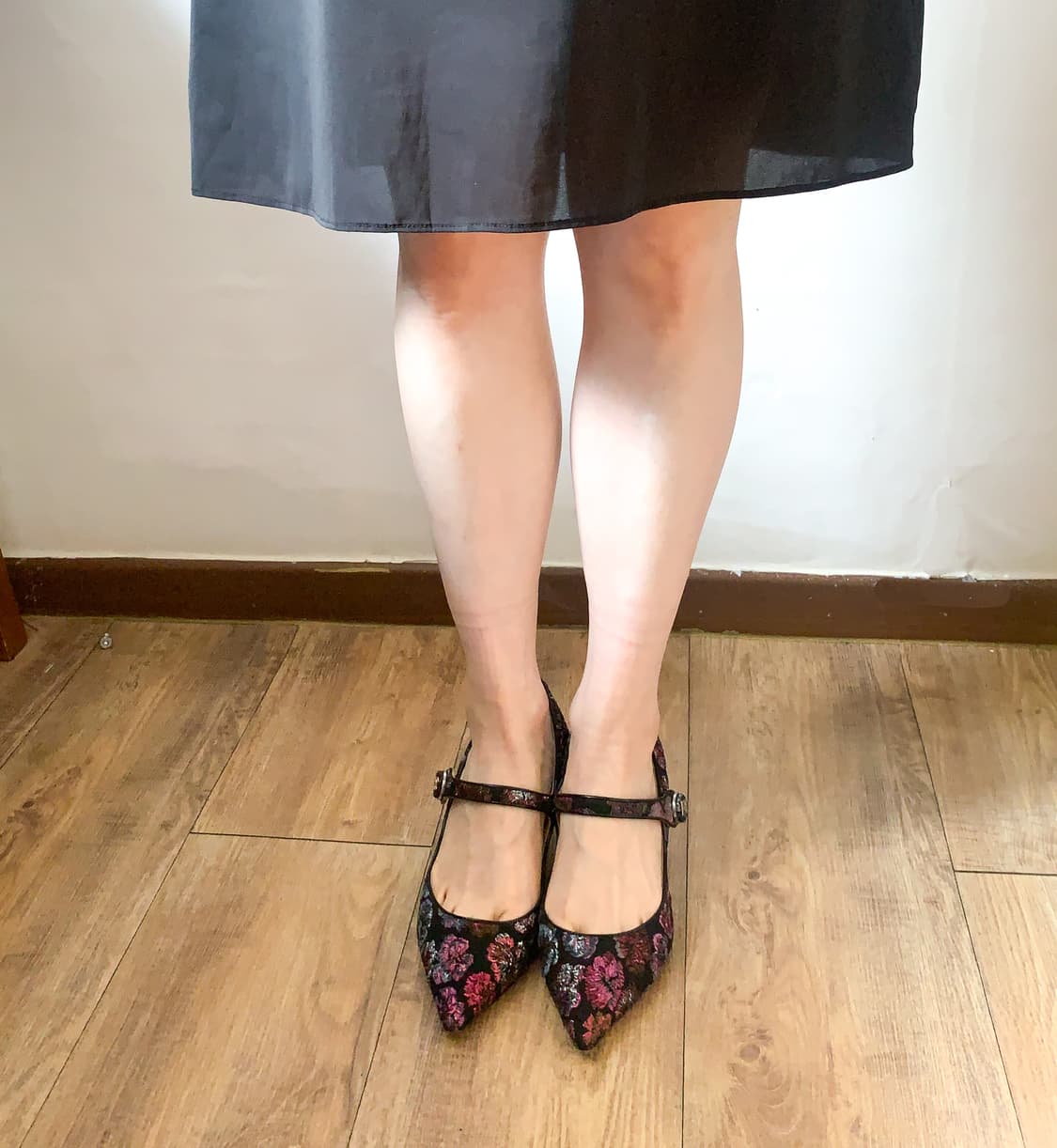 [EU37] 로샤스 메탈릭 플로럴 브로케이드 메리제인 상품이미지2