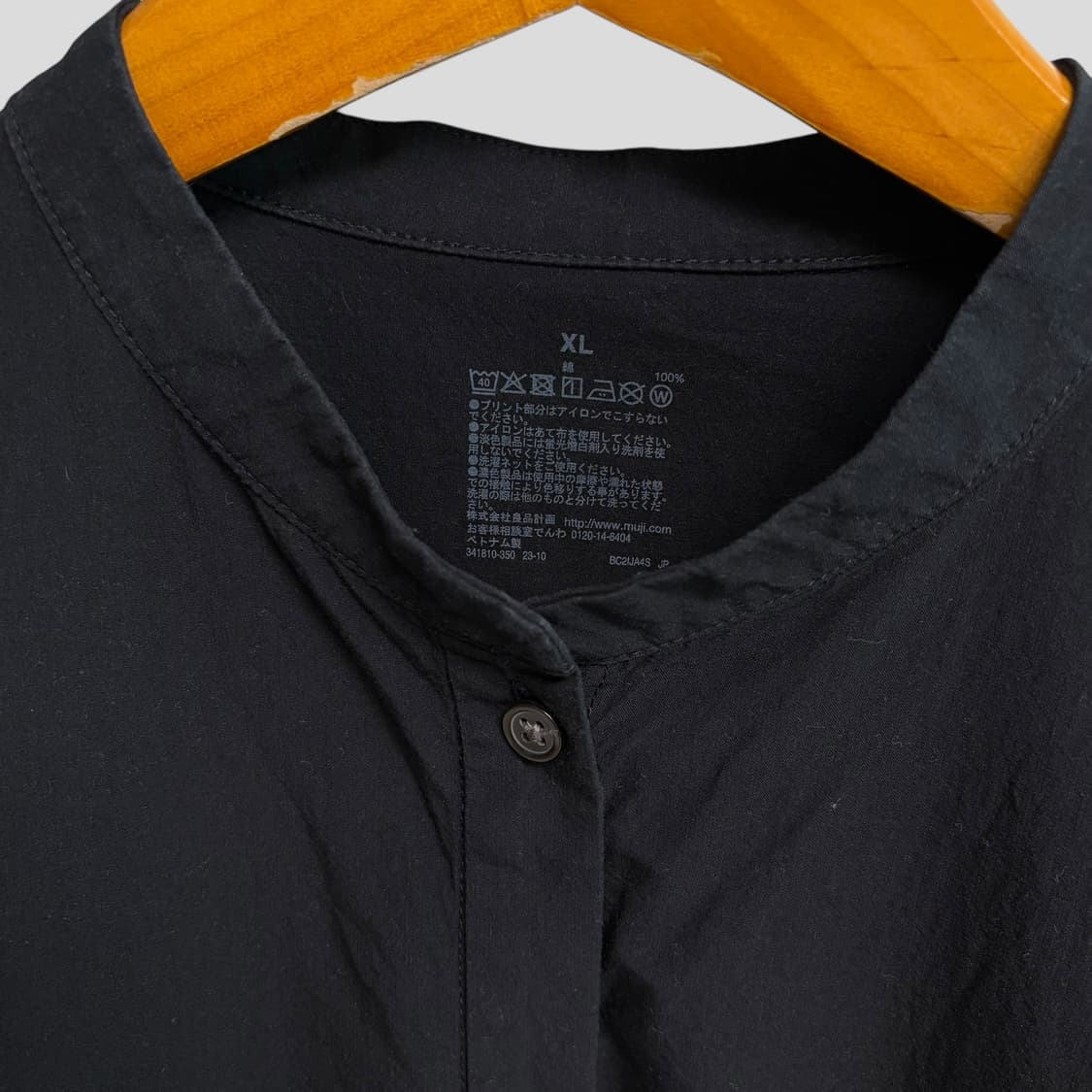 (여성XL)muji 무인양품 브로드 스탠드카라 반소매 원피스 상품이미지3