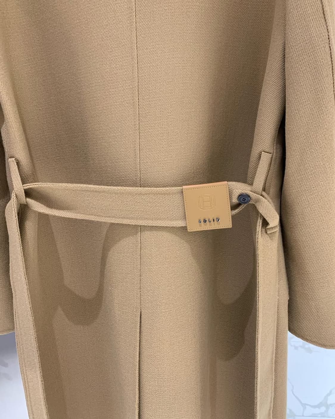 솔리드옴므 베이지 트윌 발마칸 로브 코트 50사이즈 상품이미지10