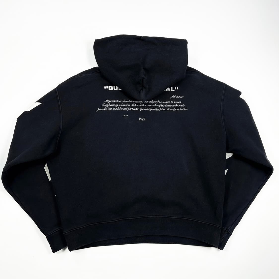 오프화이트 베르니니 블랙 프린팅 후드티 (L) 상품이미지3