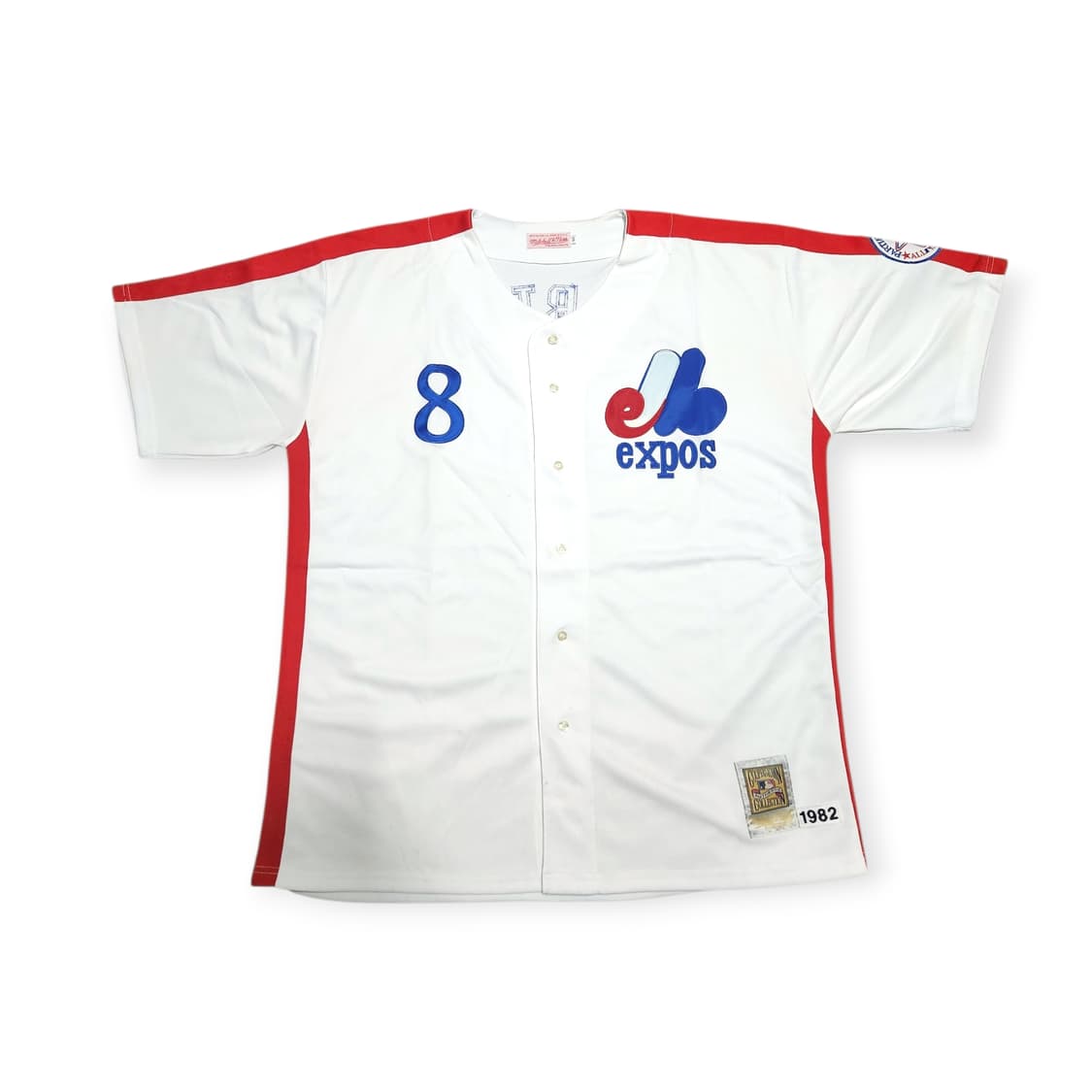 54,3XL)미첼앤네스 몬트리올 엑스포 8 야구 유니폼 1982 반팔져지 상품이미지1
