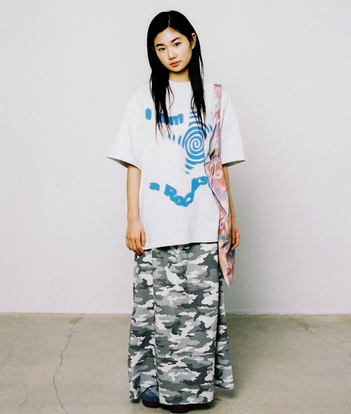 웹하우스 스웻 카모 스커트 상품이미지1