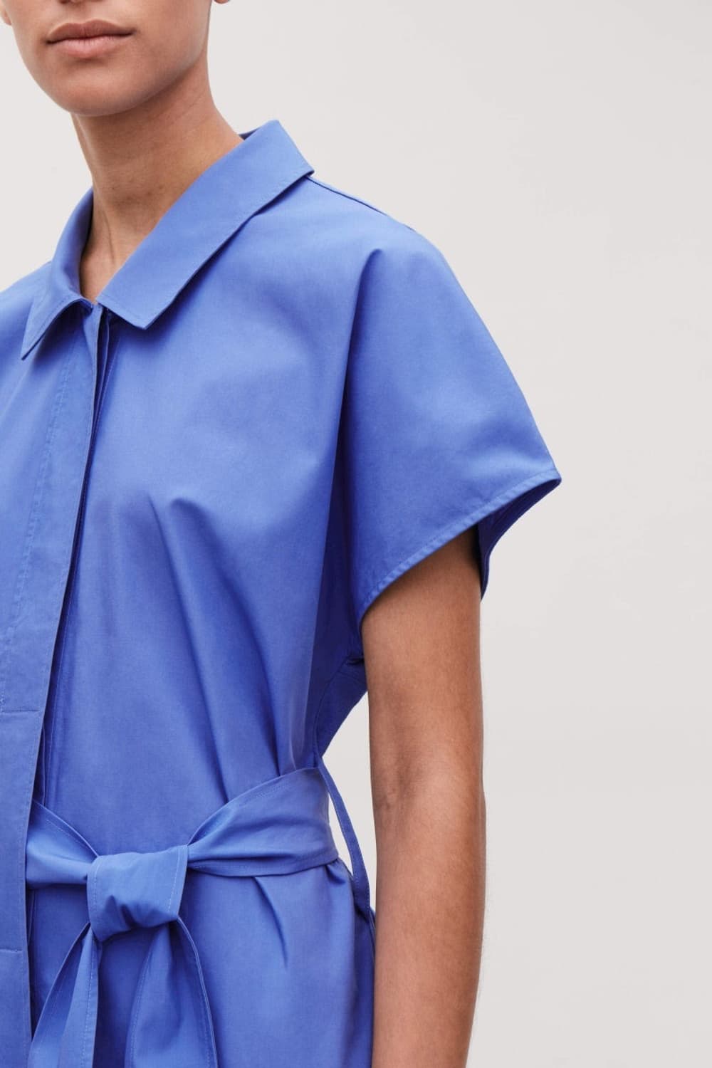 COS 우븐 저지 벨티드 셔츠 원피스 상품이미지3