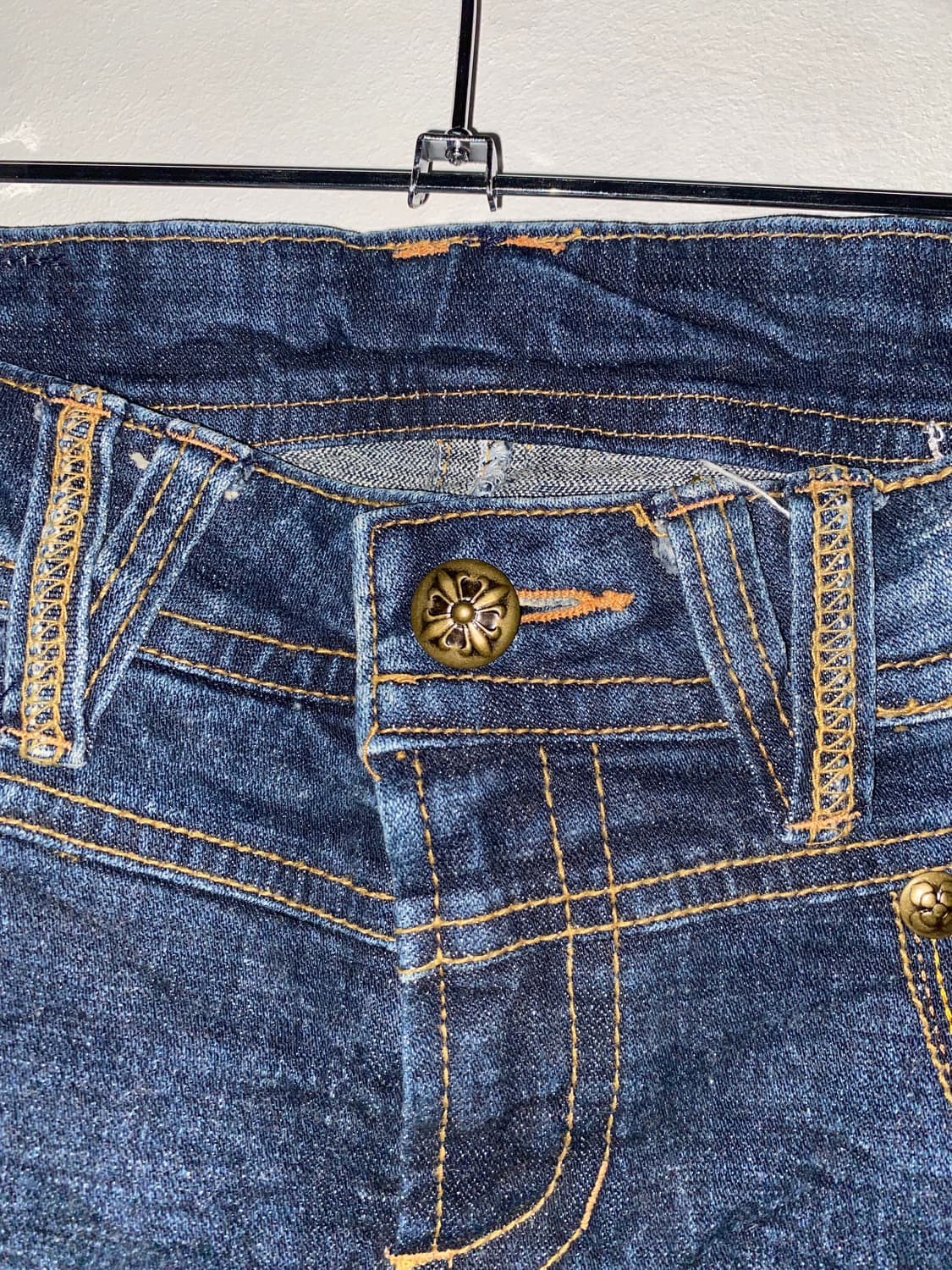 ꒰ঌ 이글 자수 패치워크 데님 팬츠 ໒꒱ 상품이미지4