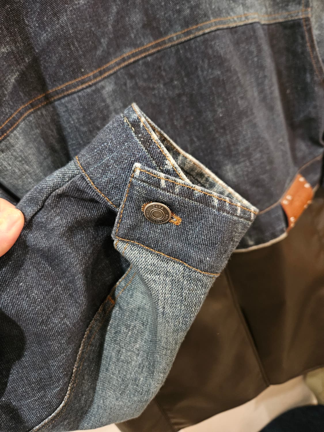 자라 x 앤더슨벨 데님 콤보 점퍼 미디움 블루 XL 상품이미지10