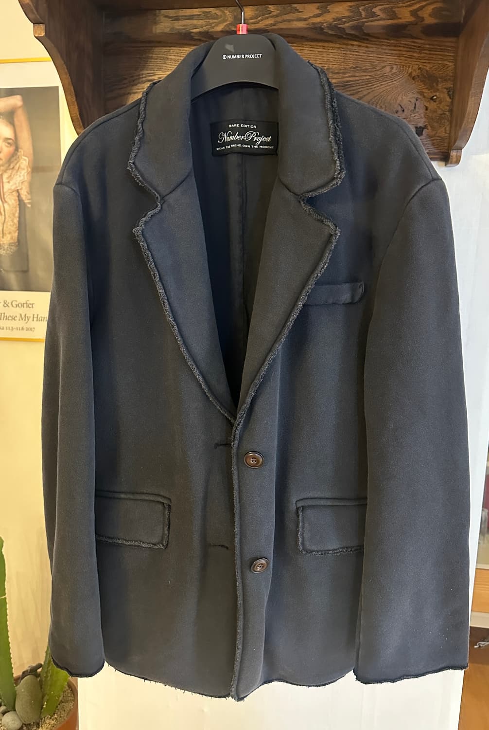 (새상품) 넘버프로젝트 레터링 디테일 저지 자켓 (M) 상품이미지5