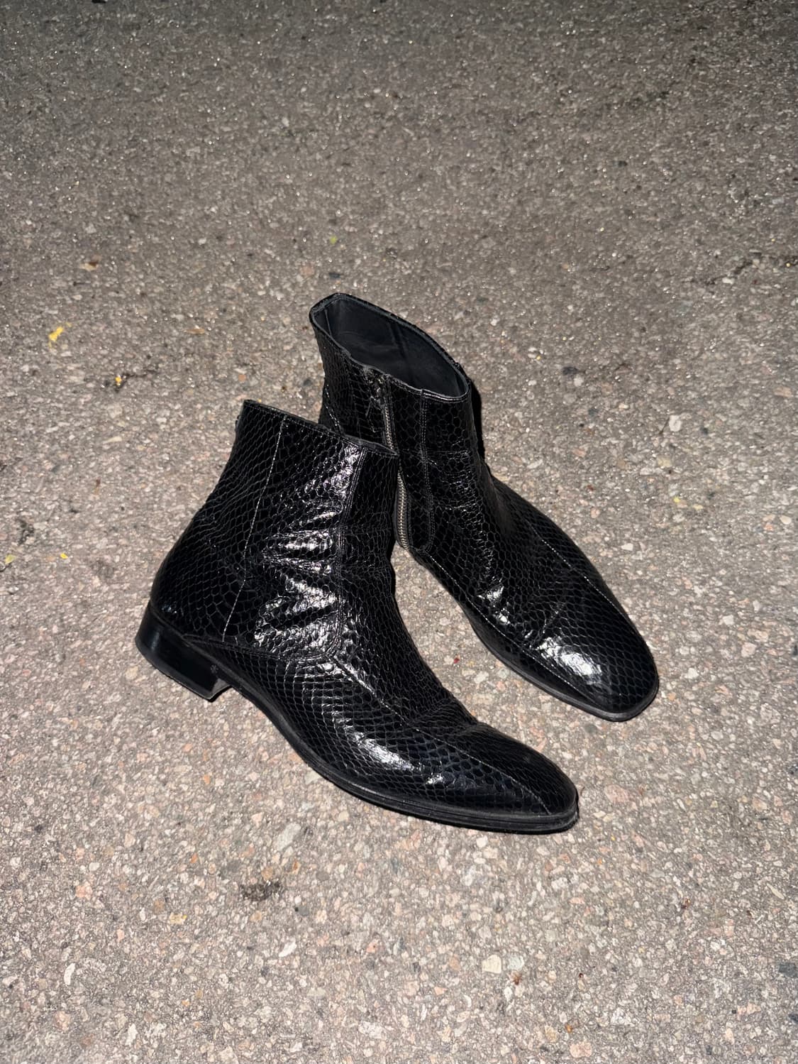 Roberto Cavalli Python Leather Boots 상품이미지1