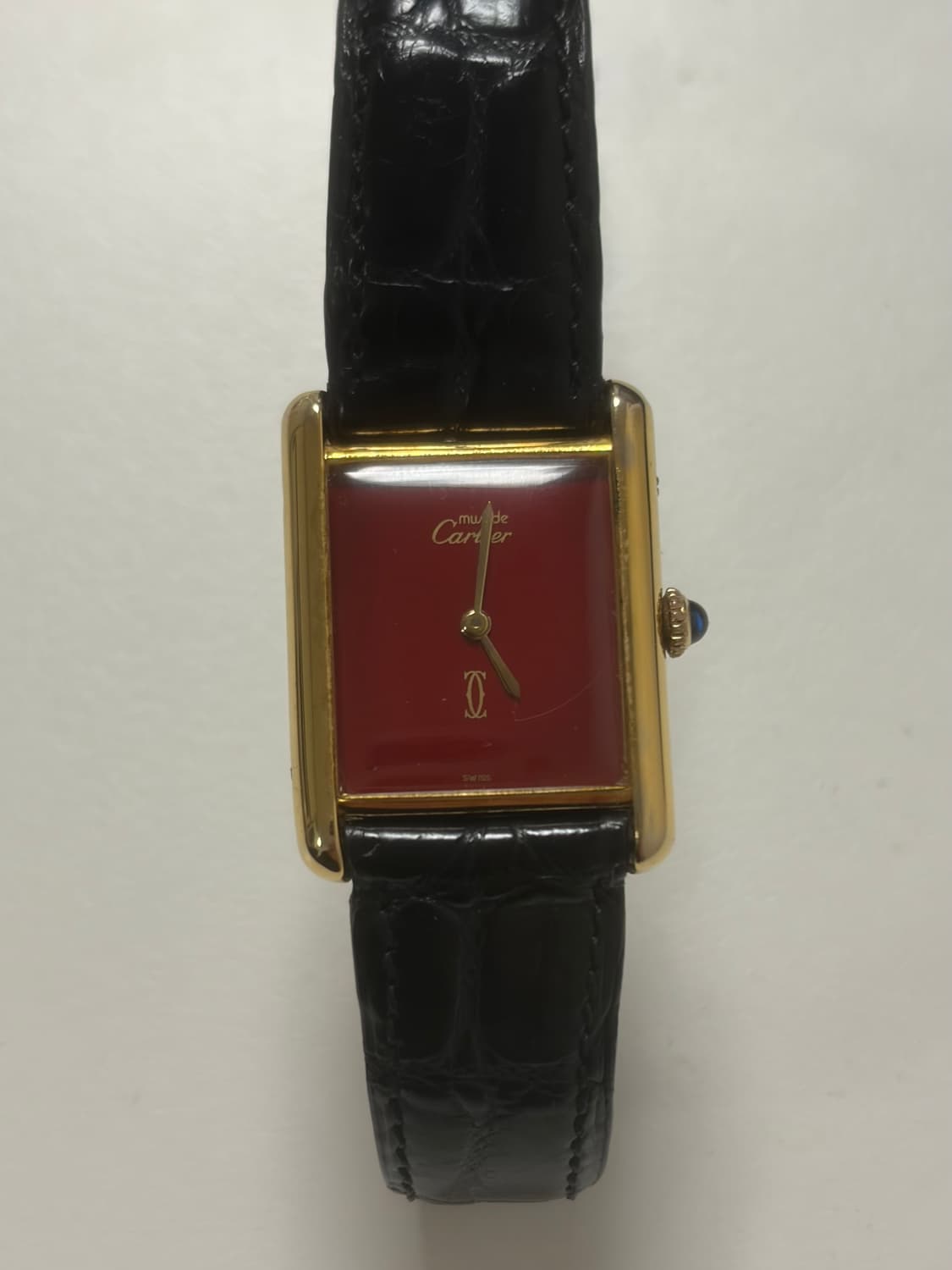 빈티지 머스트 드 까르띠에 탱크 버메일 버건디 상품이미지1