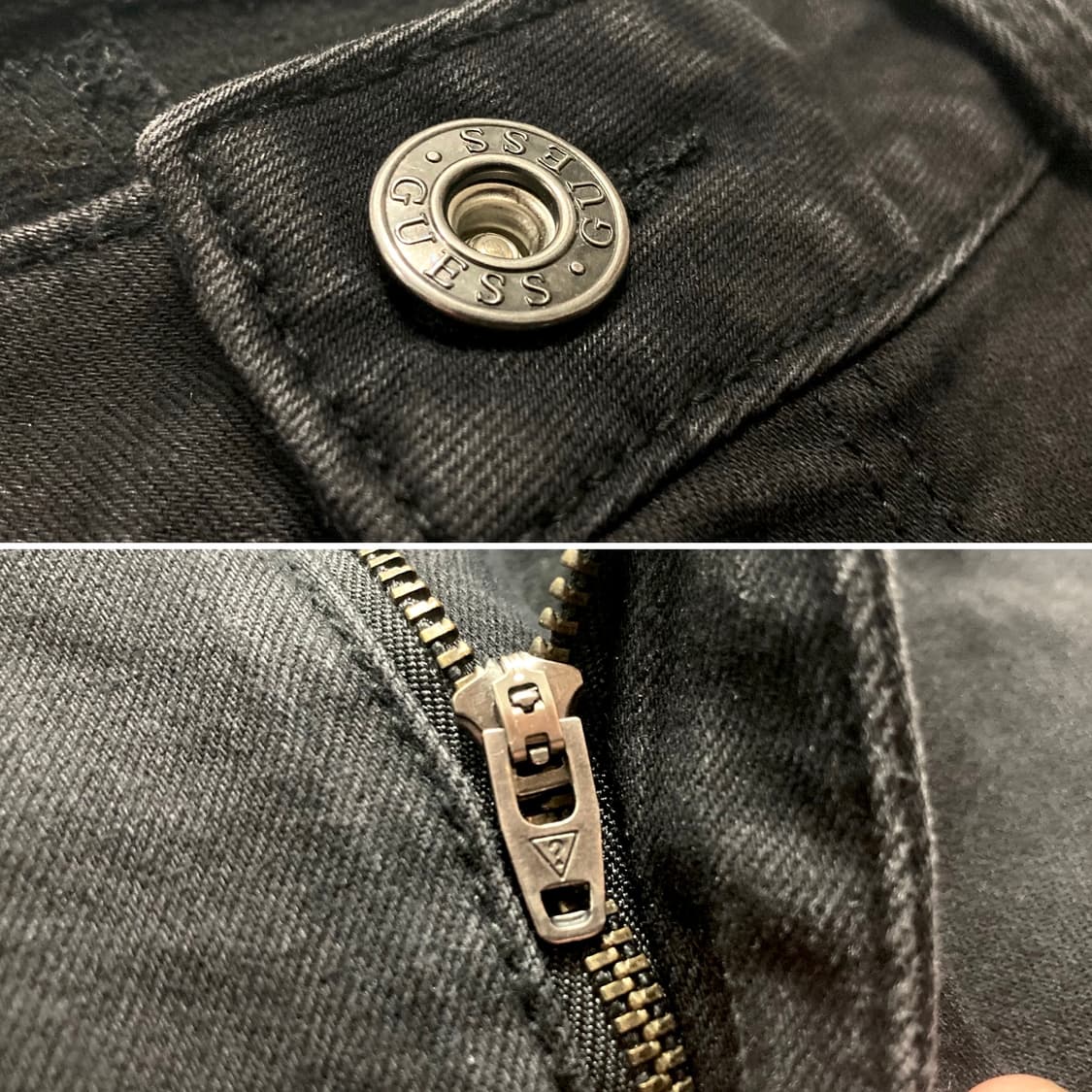 게스 기모 안감 블랙진 데님팬츠 36-38 상품이미지5