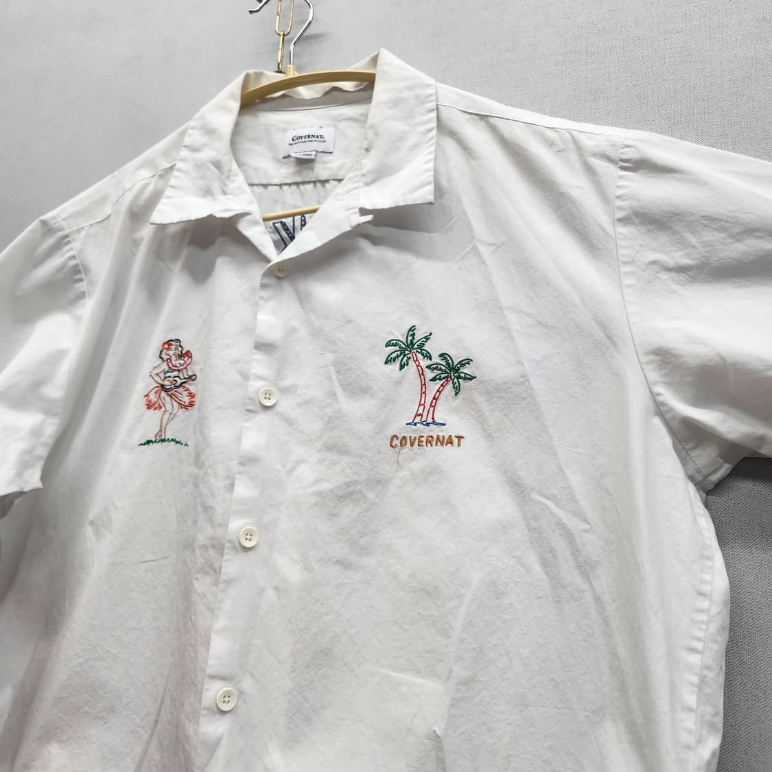 커버낫 와이키키 야자수 자수 반팔셔츠 XL(XL) 상품이미지3