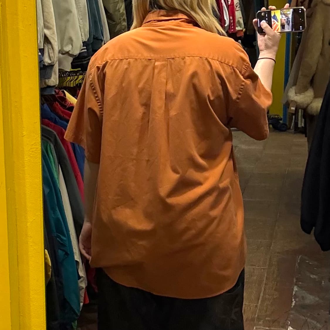 [HI] 빈티지 칼하트 반팔 셔츠 오렌지  상품이미지5