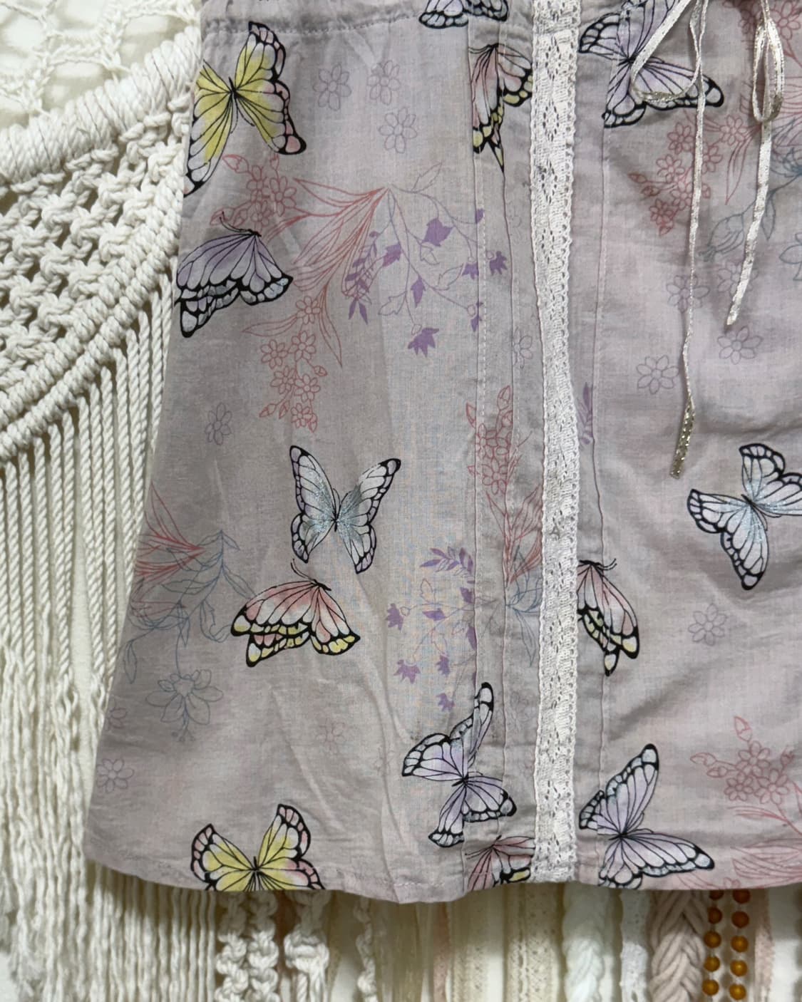 Mute Pink Butterfly Cotton Sleeveless 상품이미지5