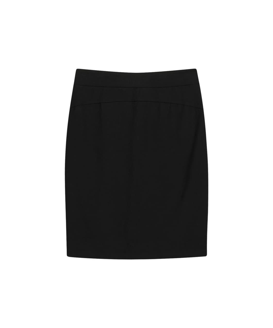 오호스 버튼 슬릿 미디 스커트 블랙 Button Slit 상품이미지5