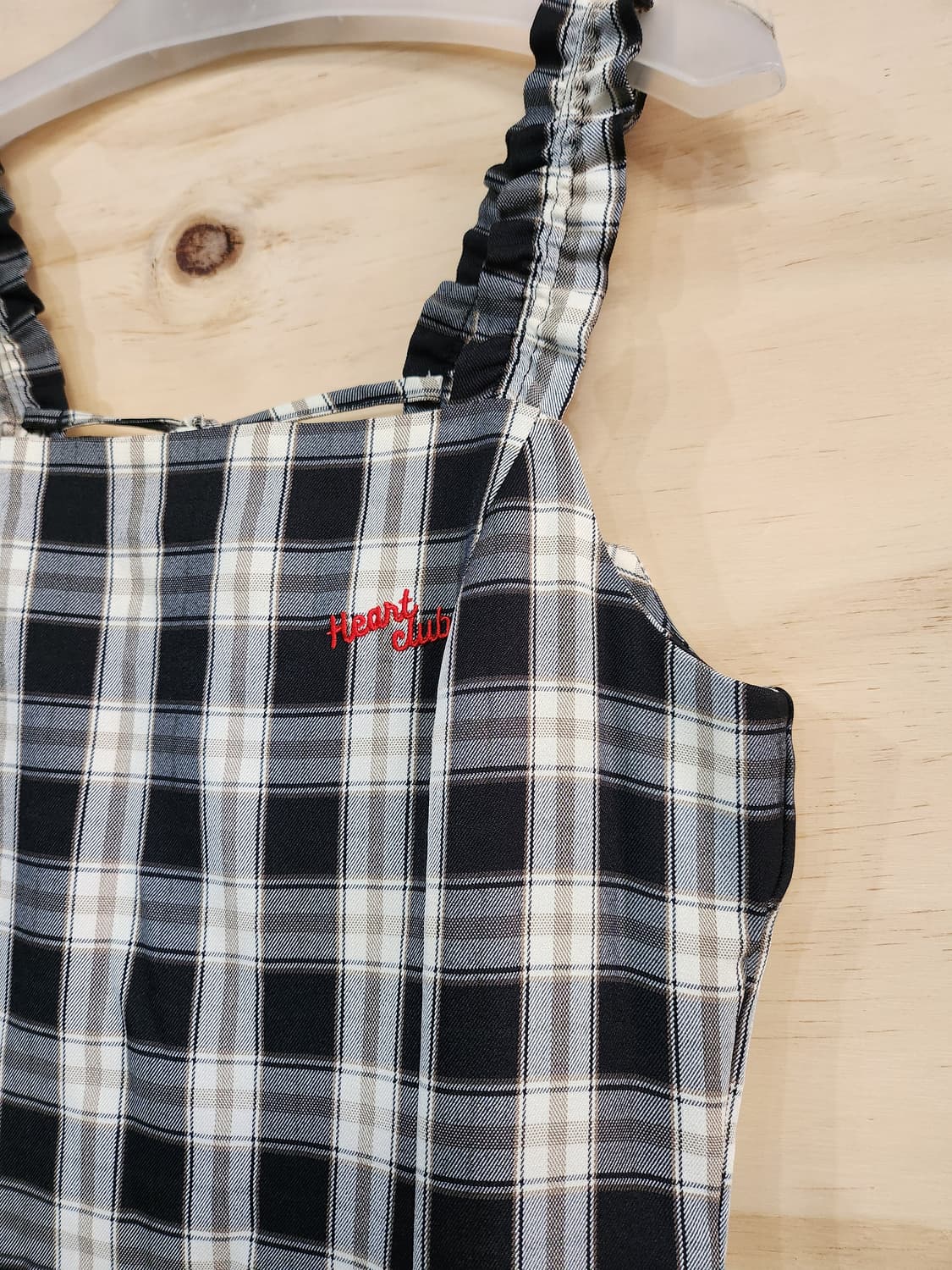 446) 하트클럽 체크 끈 원피스 상품이미지4