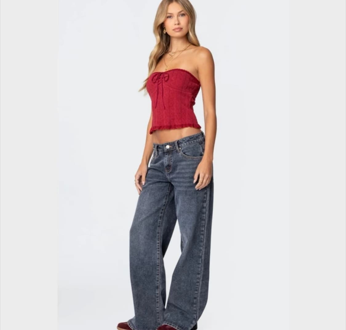 Edikted 에이스 릴렉스드 진스 디크블루 로우라이즈 L 상품이미지2