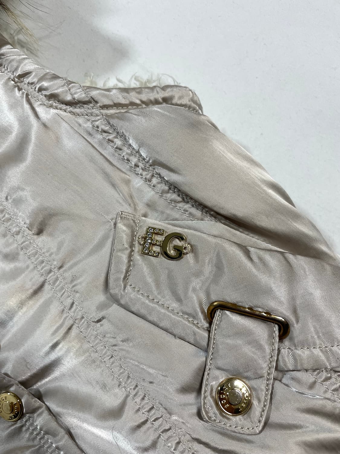 y2k 라쿤 울프죠 새틴 봄버 베스트 상품이미지8