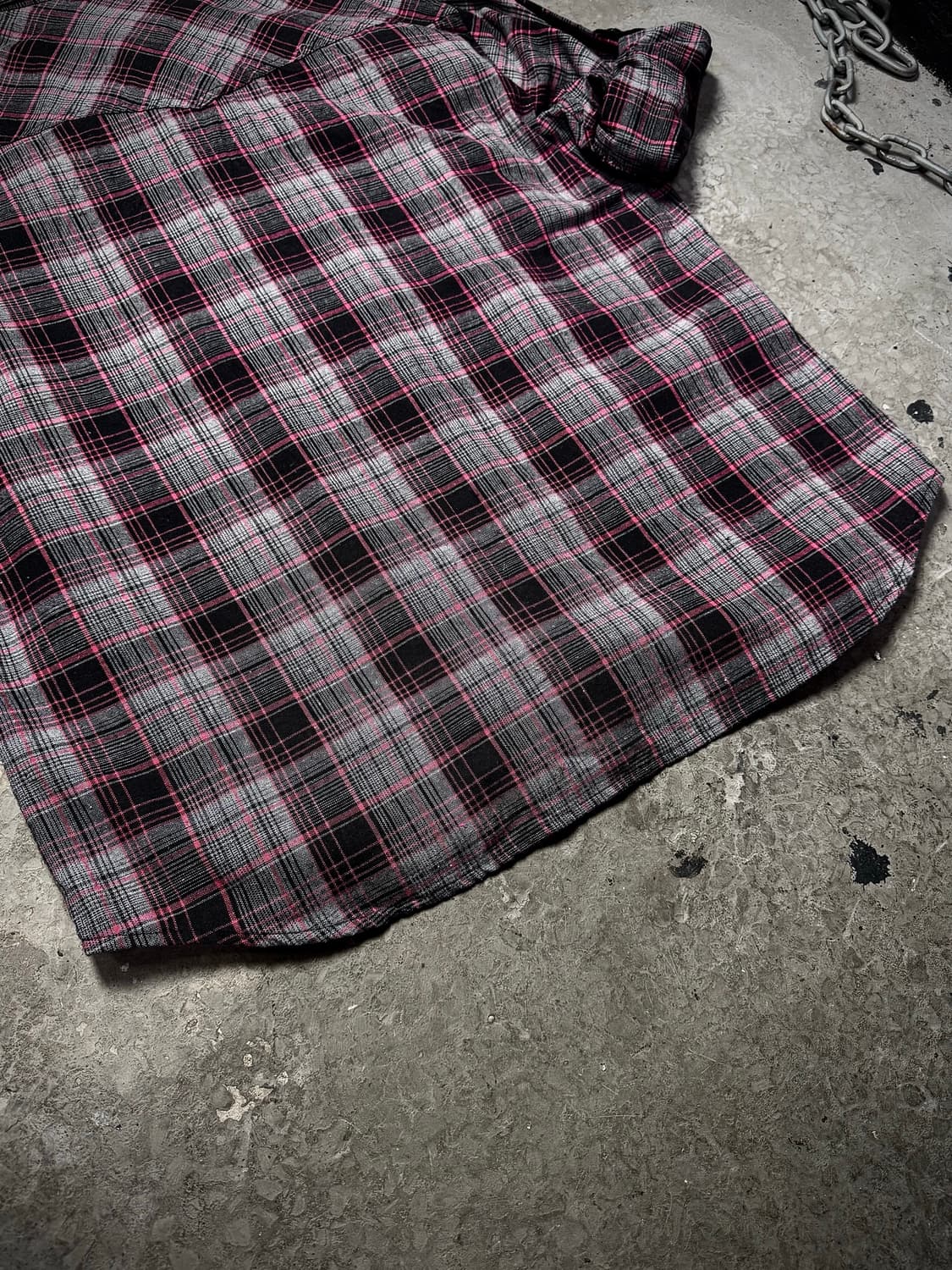 In The Attic – Pink Check Roll-Up Shirt 상품이미지9