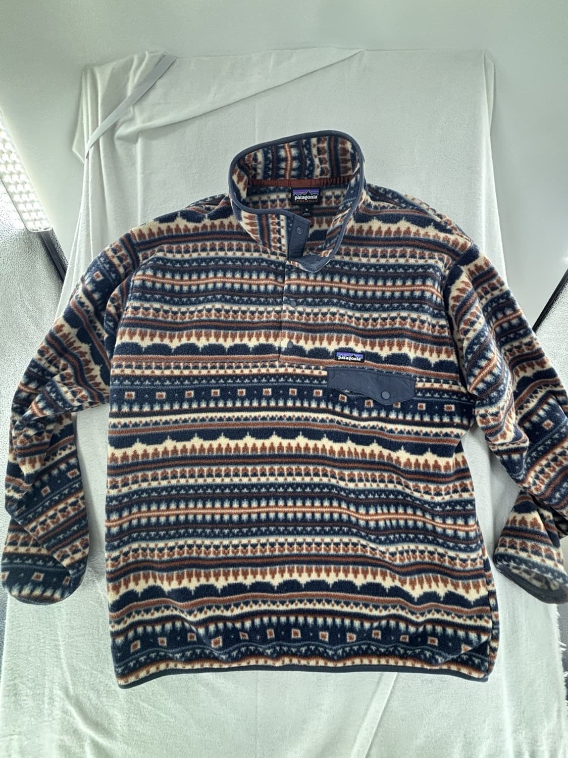 14FW 파타고니아 신칠라 스냅-티 플리스 아즈텍 패턴 상품이미지1