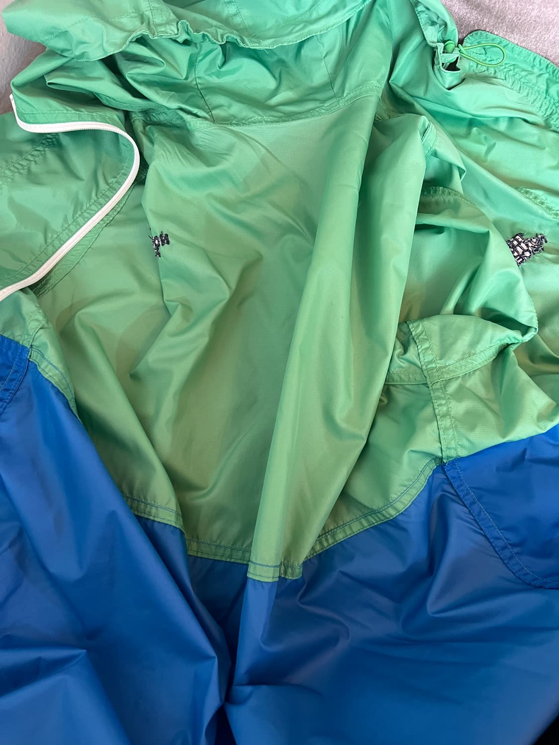 노스페이스 남성 그린블루 윈드브레이커 바람막이후드점퍼 상품이미지6