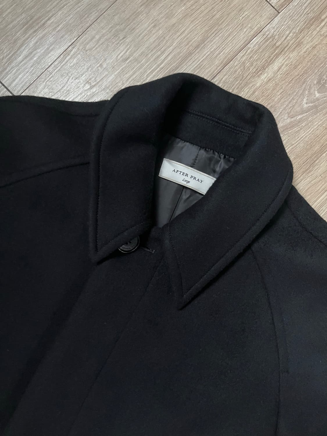 [특가] 애프터프레이 투어리스트 캐시미어 발마칸 코트 블랙 상품이미지4