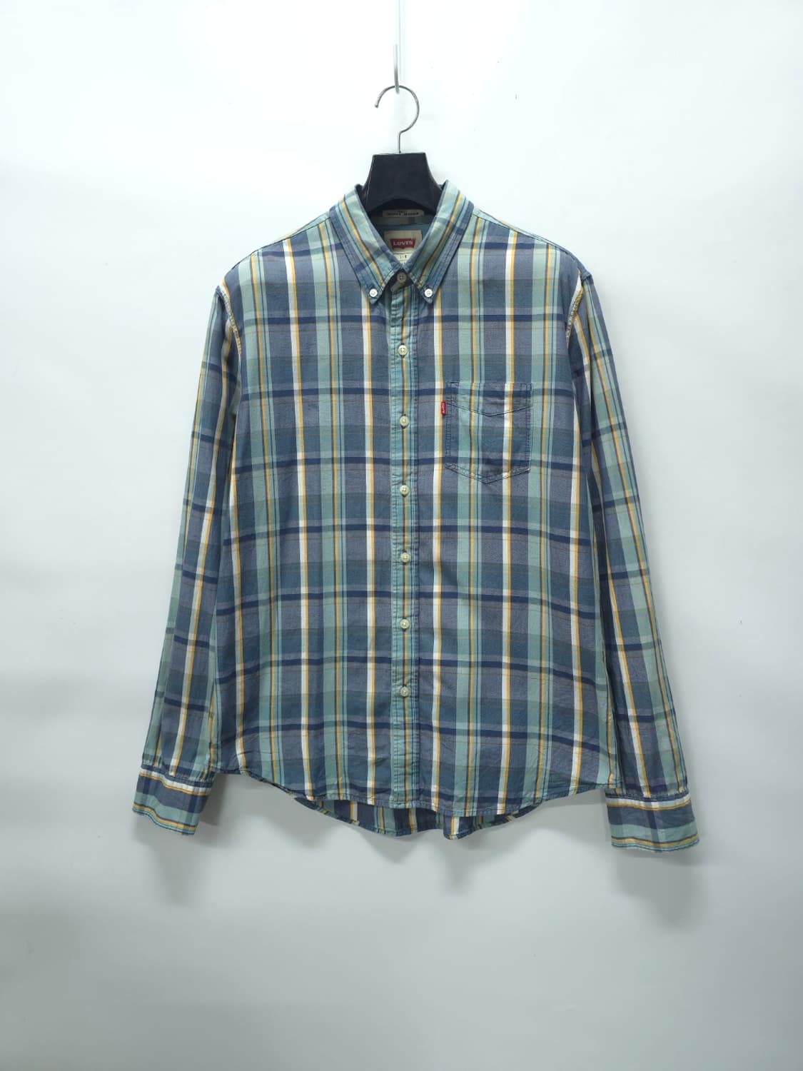 리바이스 남성 슬림핏 빈티지컬러 체크 버튼다운 셔츠(100) 상품이미지1