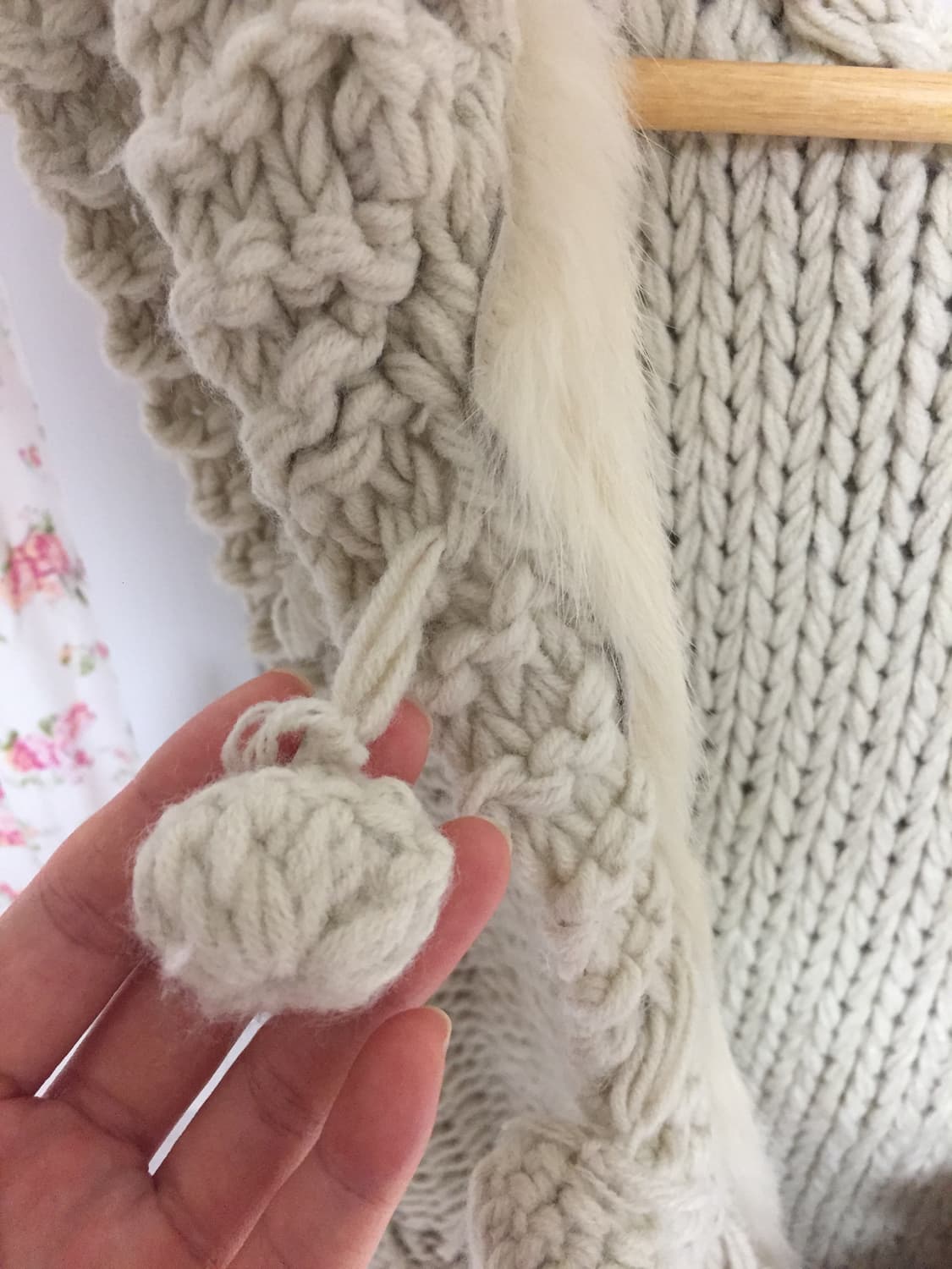 빈티지 후드 니트 베스트 상품이미지5