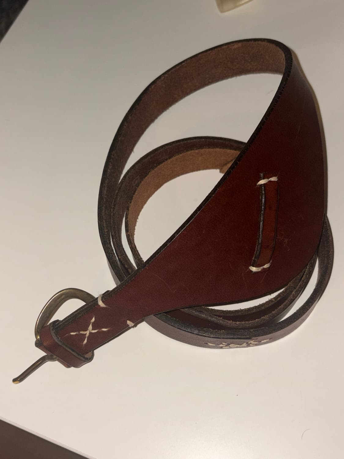 KAPITAL 캐피탈 브라운 레더 빈티지 벨트 상품이미지1