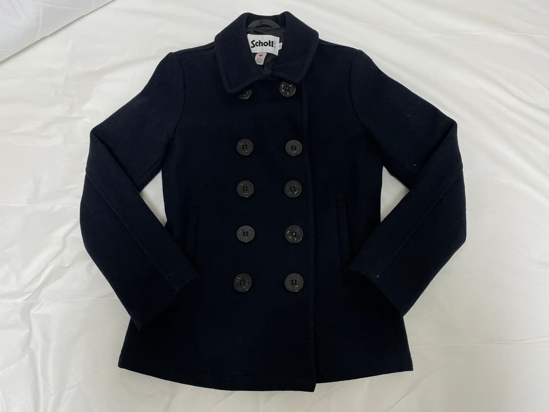 쇼트 여성 미해군 10버튼 울 피코트 RRL&LVC&폴로 (캐나다) 상품이미지1