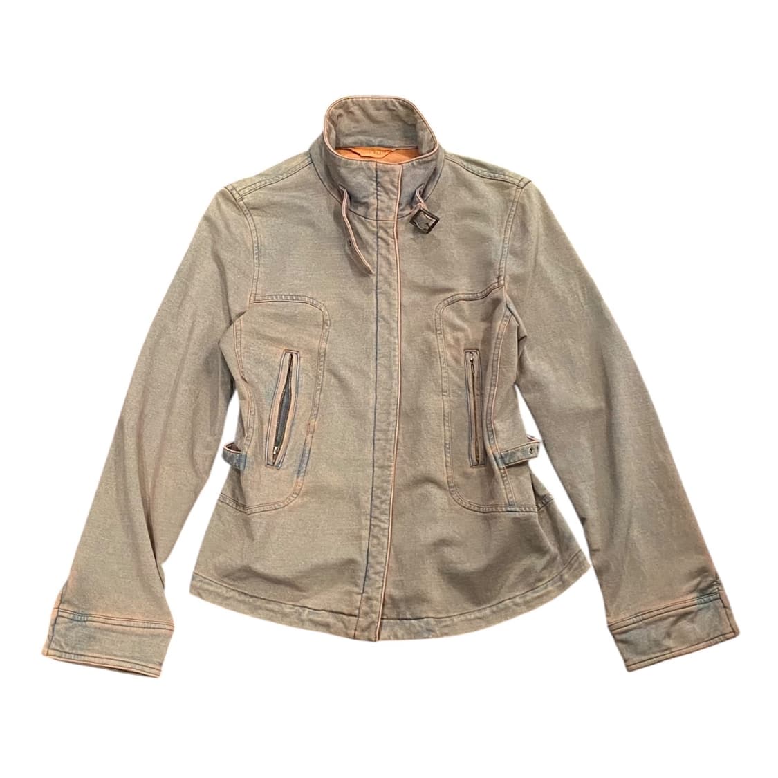 Japanese vtg 넥버클 워싱 하이넥 자켓 상품이미지1