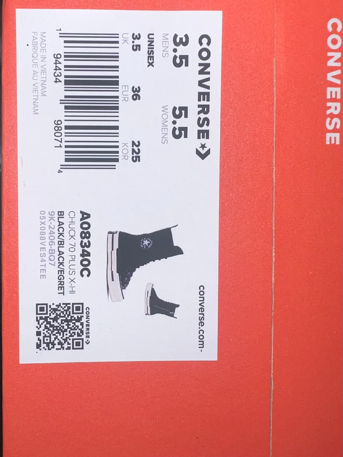 컨버스 척70 엑스하이 레더 블랙 225 상품이미지5