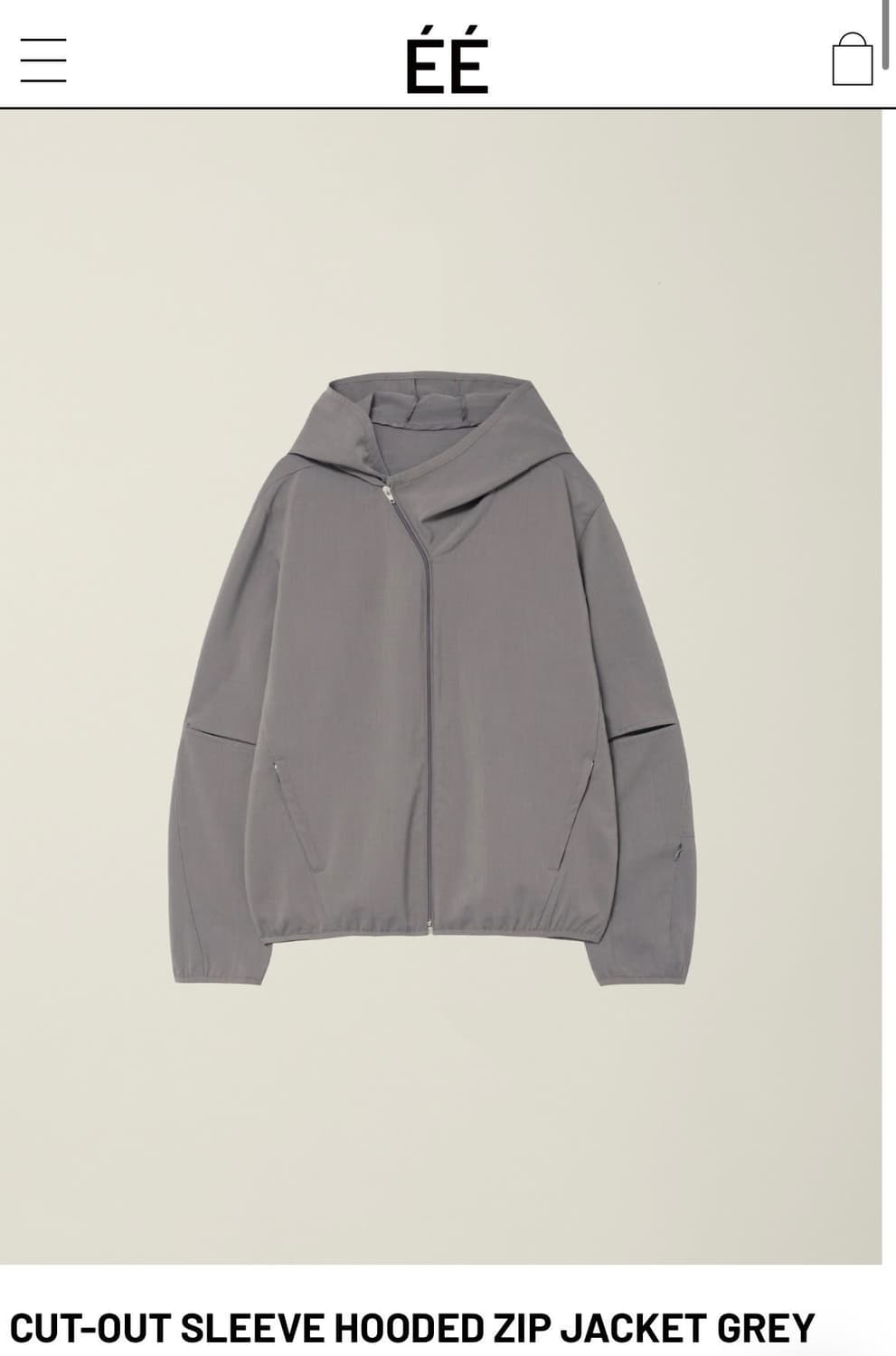 [M] EE cut off sleeve hooded zip jacket 상품이미지1