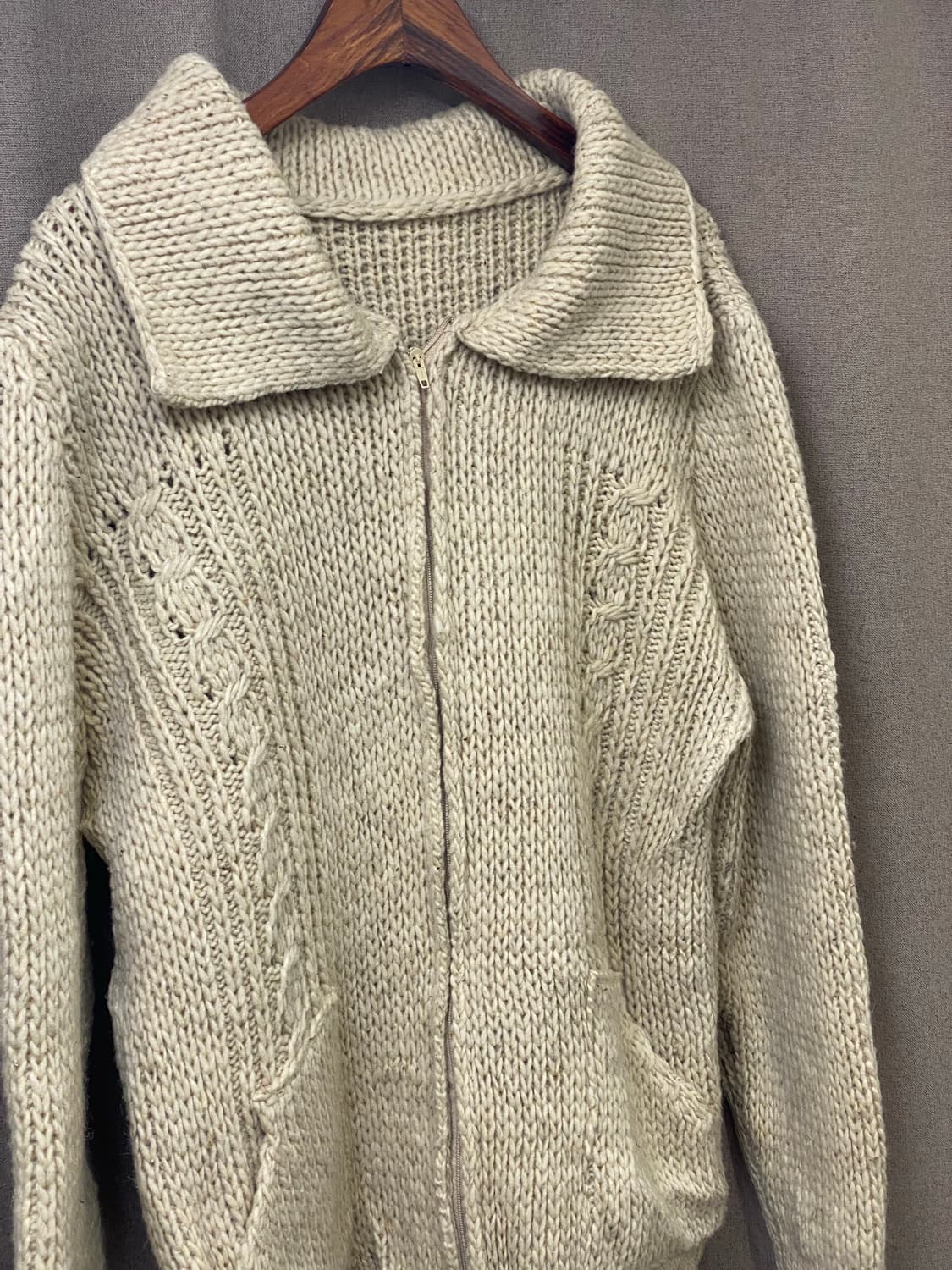 빈티지 헤비 니트 집업  상품이미지3