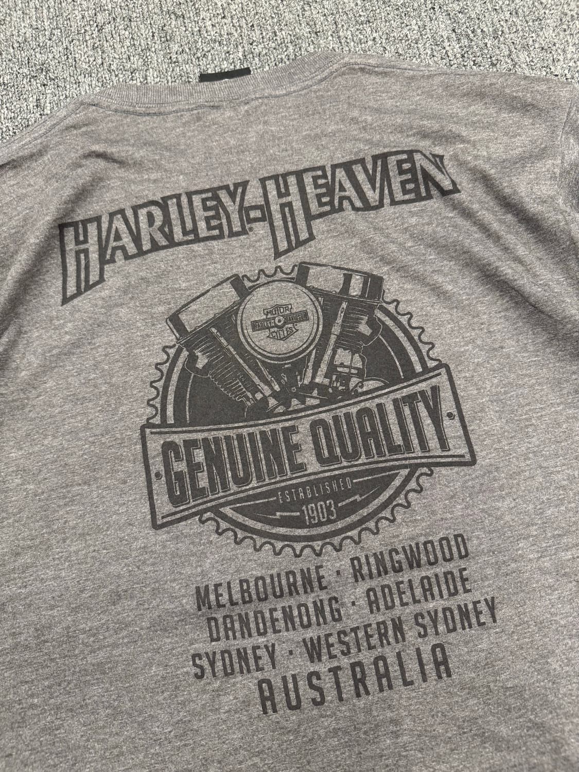 OS)할리데이비슨 빈티지 프린팅 Australia 반팔 상품이미지2