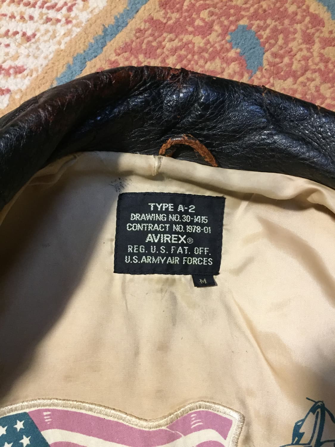90‘s 아비렉스 a-2 레더자켓 상품이미지6