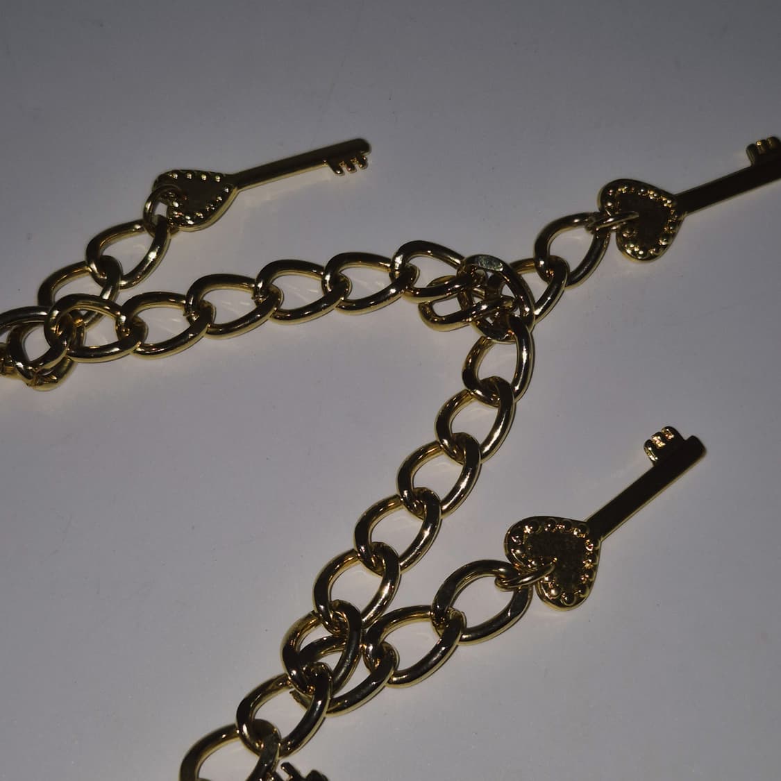 90s 모스키노 하트 자물쇠&열쇠 롱 체인 벨트 상품이미지10