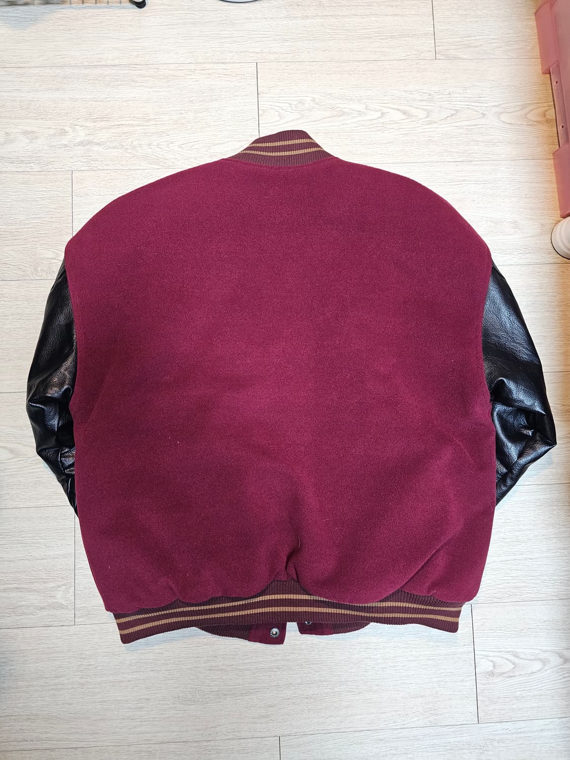 버건디 바시티 자켓 XL 상품이미지2