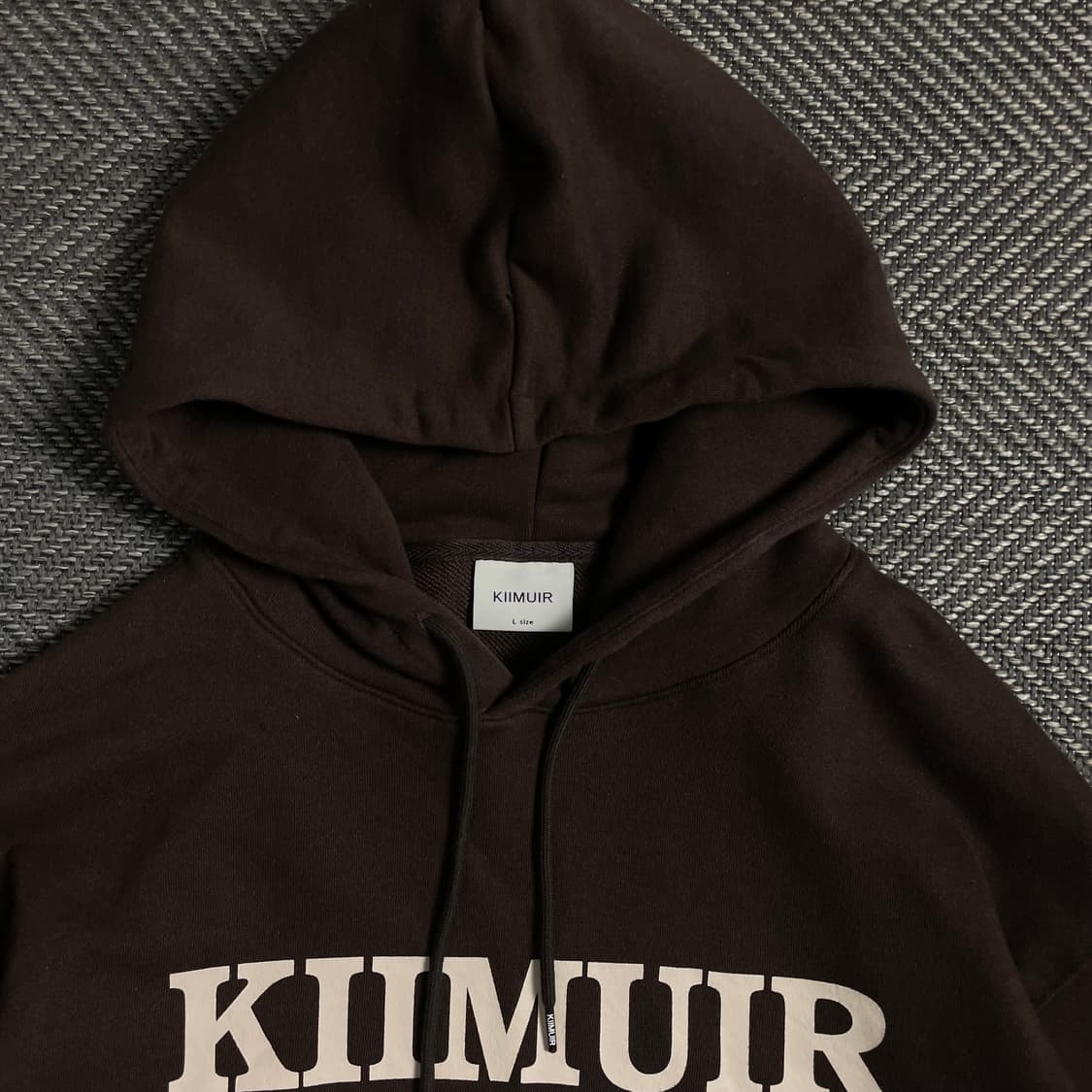 KIIMUIR 레터링 빅로고 박시핏 후드 티셔츠 y 4727 상품이미지5