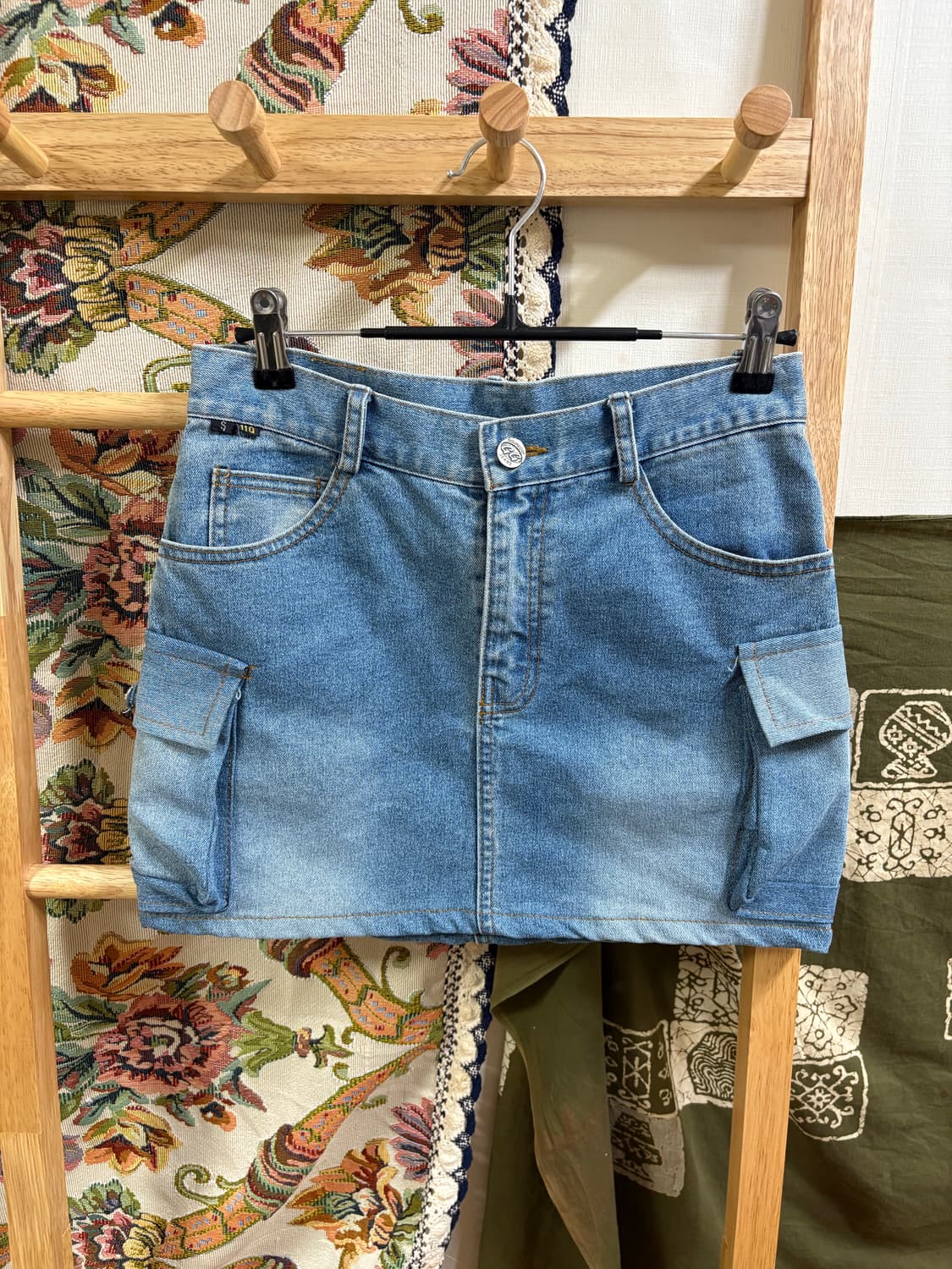 데님 카고 미니스커트 상품이미지1