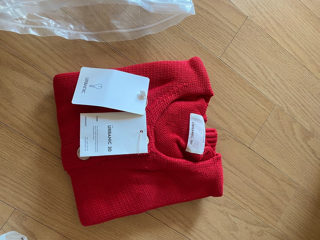 얼바닉30 가베라 레드 가디건 새상품 상품이미지4