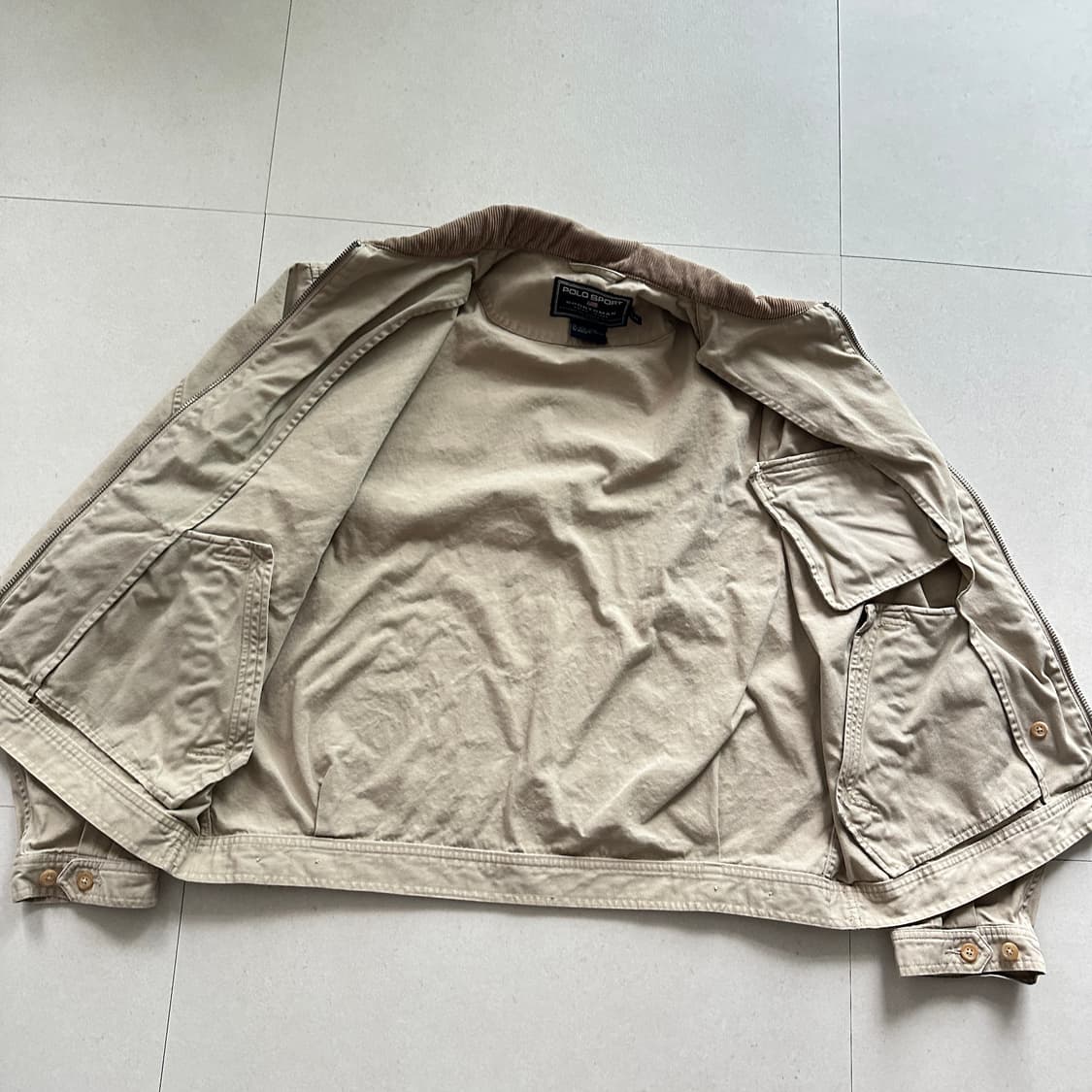 폴로 스포츠맨 빈티지 코듀로이 카라 디트로이트 헤링턴 캔버스 자켓 XL 상품이미지6