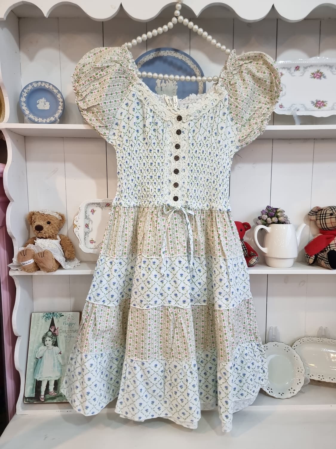 빈티지 플라워 퍼프 캉캉 원피스 상품이미지1