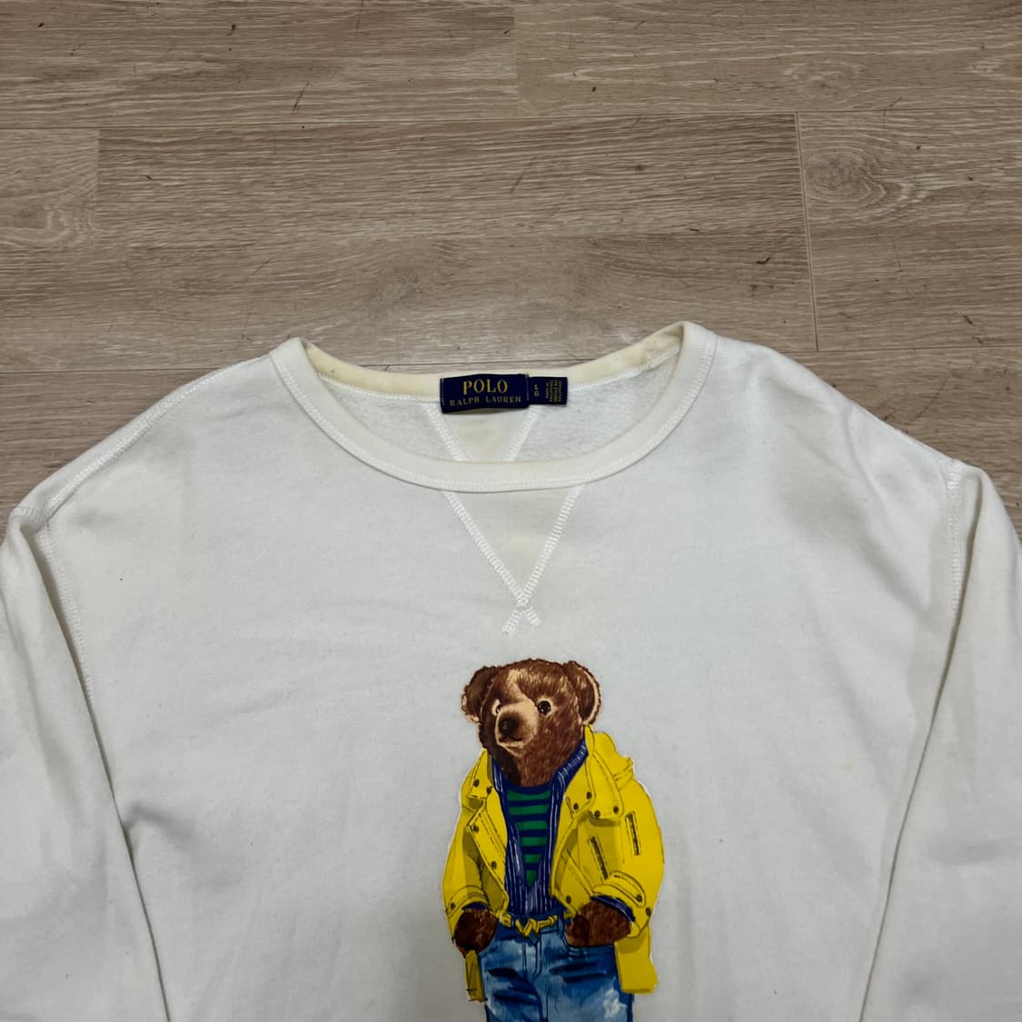 폴로 랄프로렌 폴로베어 기모 맨투맨 티셔츠 [화이트] L/100 상품이미지2