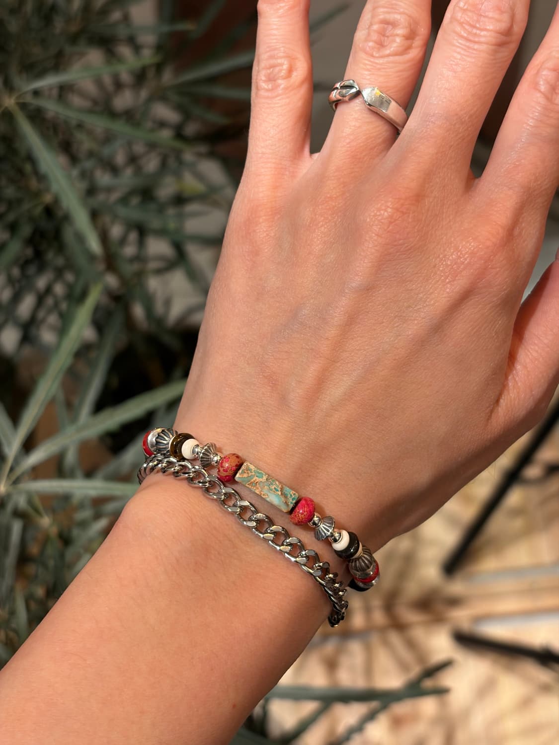 토곰아비 시그니처 믹스 스톤 실버925 팔찌 상품이미지9