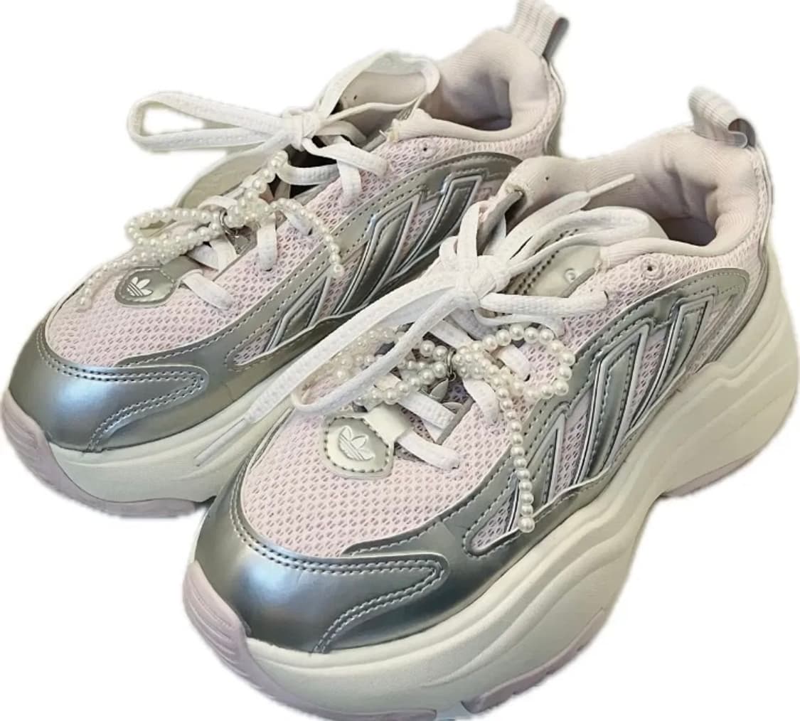 아디다스 오즈가이아 핑크실버+진주끈 상품이미지1