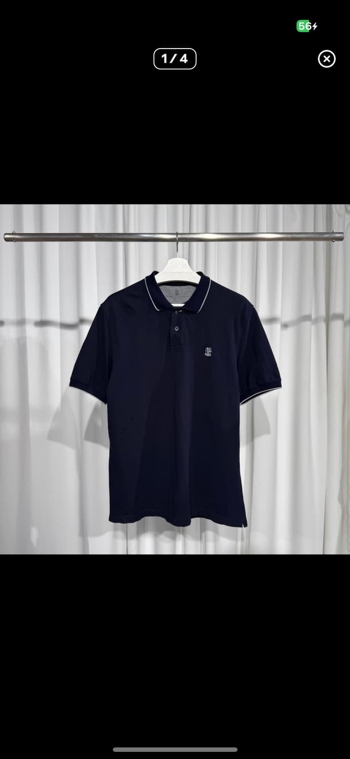 (110) 브루넬로 쿠치넬리 로고 코튼 카라티 XXL 상품이미지1