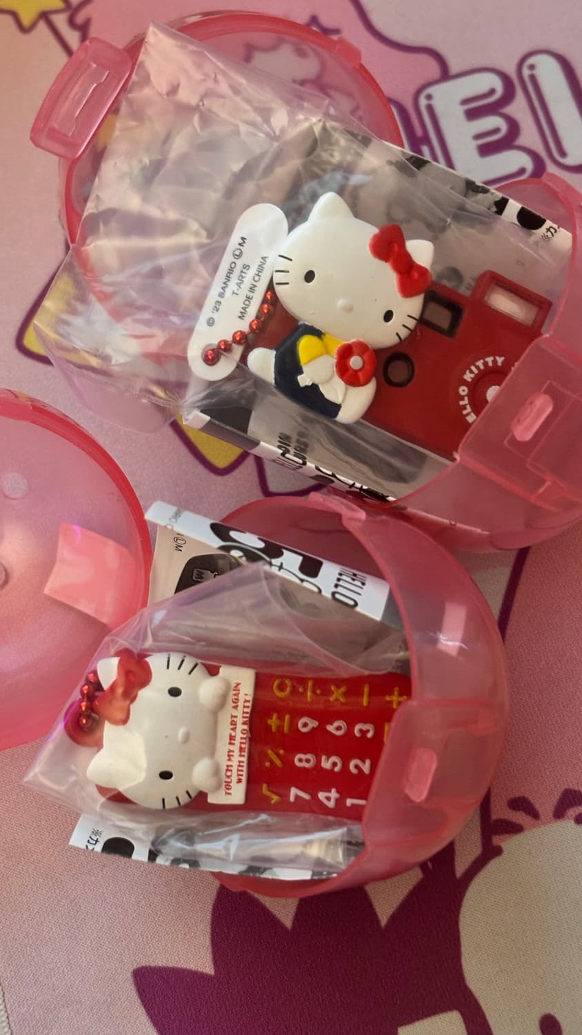 헬로키티 50주년 고전 아이템 키링 가챠 계산기/카메라 상품이미지3