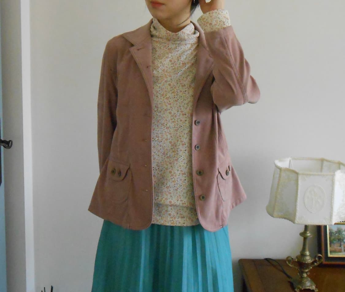 더스티 핑크 스웨이드 자켓 상품이미지2