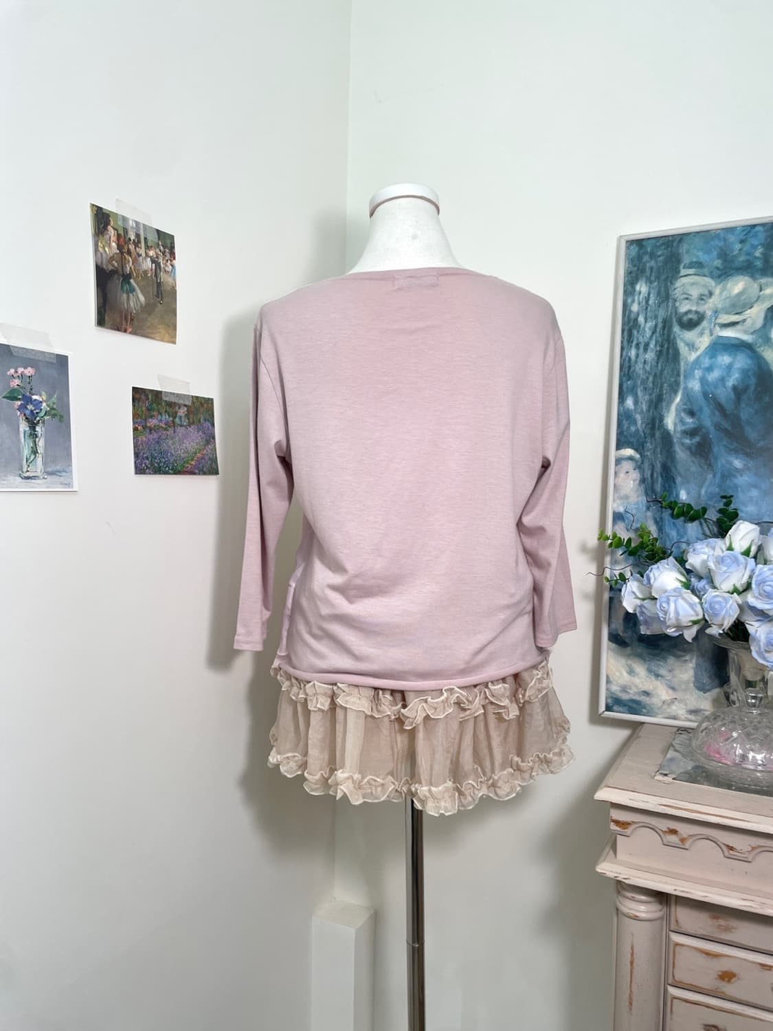 pink lavender fairy ruffle lace top 상품이미지3
