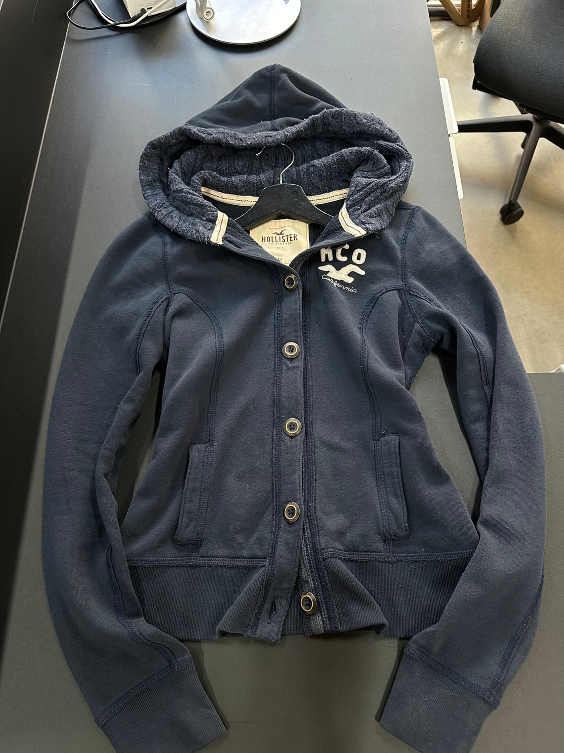 홀리스터 니트 후디드 버튼자켓 상품이미지5