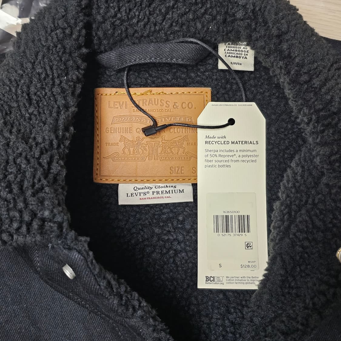 US S (체감M~L) 리바이스 타입3 쉐르파 양털 트러커 자켓 새제품 상품이미지4